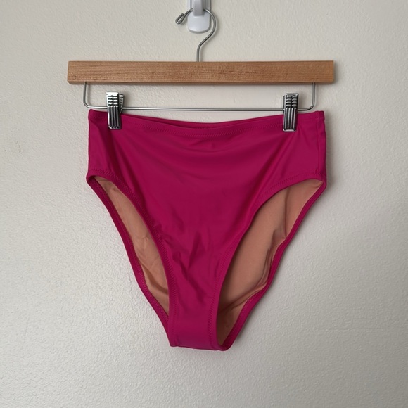 J. Crew Hallie Bikini Bottom in Radiant Fuchsia - Picture 2 of 5